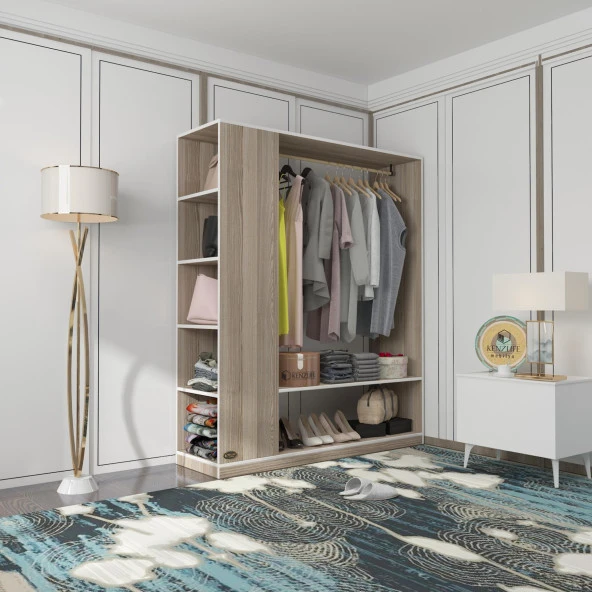 Kenzlife giysi dolabı abdullah 180*150*45 crd gardırop ürün görseli 1