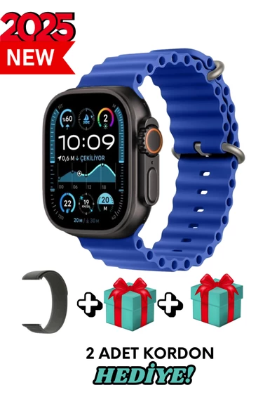 Oppo A96 Uyumlu Akıllı Saat Watch ULTRA2 49MM Kordon Hediyeli - Son Versiyon ürün görseli 1