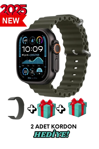 Oppo A95 Uyumlu Akıllı Saat Watch ULTRA2 49MM Kordon Hediyeli - Son Versiyon ürün görseli 1