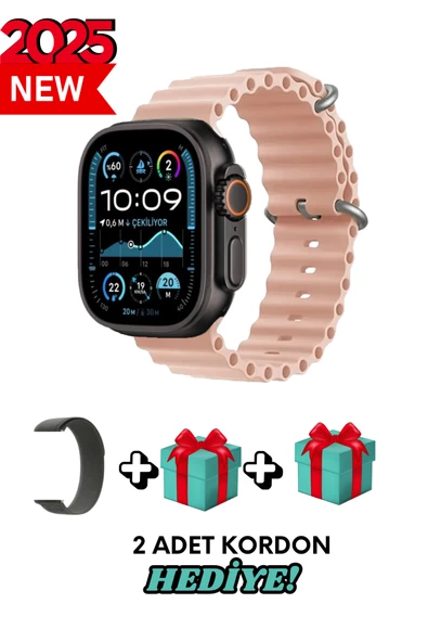 Samsung Galaxy A90 Uyumlu Akıllı Saat Watch ULTRA2 49MM Kordon Hediyeli - Son Versiyon ürün görseli 1