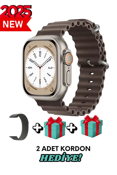 Apple iPhone 13 Uyumlu Akıllı Saat Watch ULTRA2 49MM Kordon Hediyeli - Son Versiyon ürün görseli 1