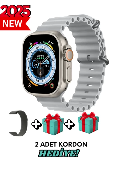 Samsung Galaxy A60 Uyumlu Akıllı Saat Watch ULTRA2 49MM Kordon Hediyeli - Son Versiyon ürün görseli 1