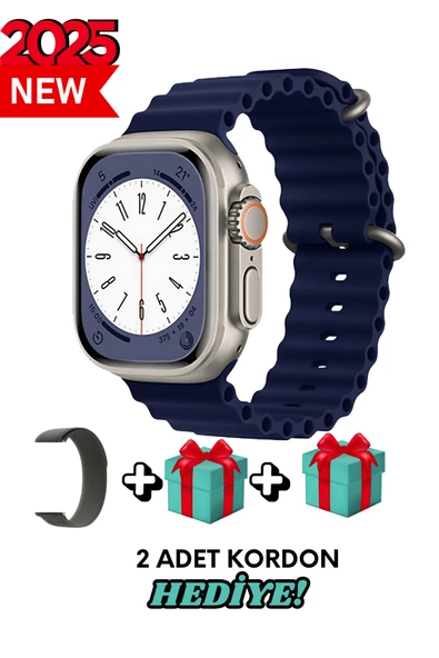 Samsung Galaxy Fold Uyumlu Akıllı Saat Watch ULTRA2 49MM Kordon Hediyeli - Son Versiyon ürün görseli 1