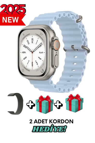 Apple iPhone 16 Plus Uyumlu Akıllı Saat Watch ULTRA2 49MM Kordon Hediyeli - Son Versiyon ürün görseli 1