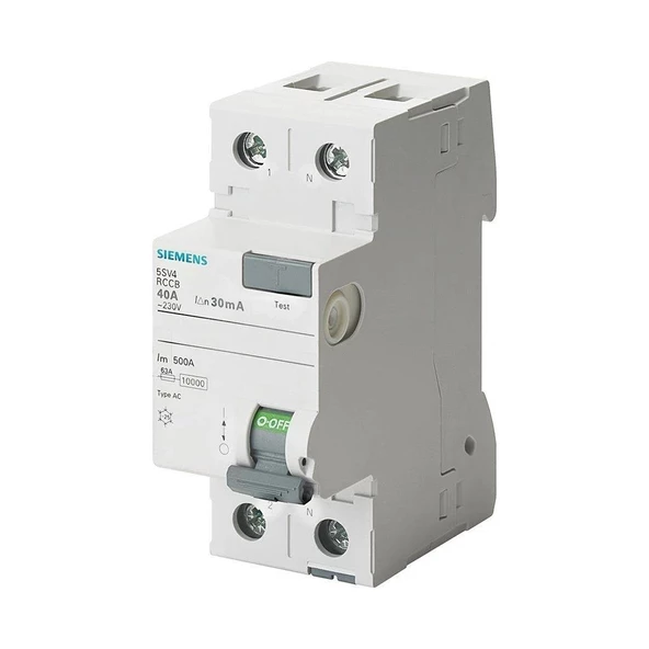 Siemens 5SV5314-6 Kaçak Akım Koruma Rölesi 2x40A 30Ma ürün görseli 1