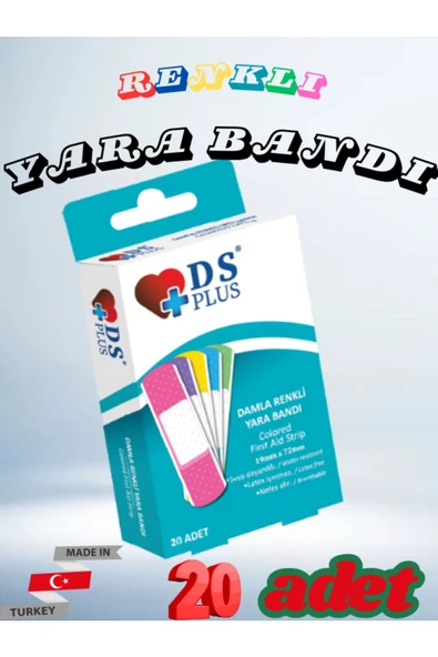 Ds Plus Yara Bandı Renkli 20'li ürün görseli 1