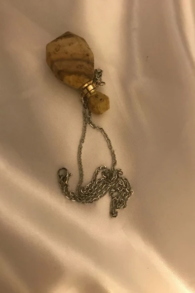 Jasper Kolye Doğal Taş İksir Parfüm Şişe Kolye Jasper Yaşam Gücü ürün görseli 1
