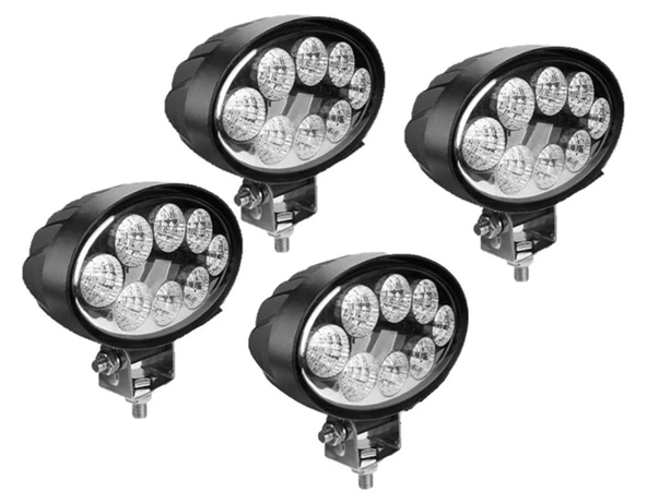 4 Adet 8 Power Ledli Oval 9-60 Volt 24w Ip67 Çalışma Lambası ürün görseli 1