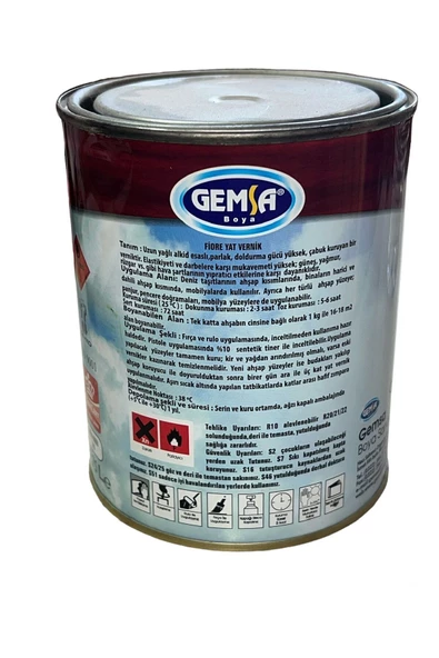 GEMSA BOYA Ahşap Yat Verniği 1Kg - Resim 2