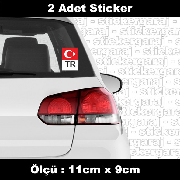 Ayyıldız sticker Tr etiket 2 adet araba kask motosiklet laptop tablet pc atv uyumlu ürün görseli 1