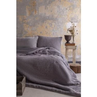 APRİCİTAS BASİC SOFTLY YORGAN SET GRAY ÇİFT KİŞİLİK ürün görseli 1