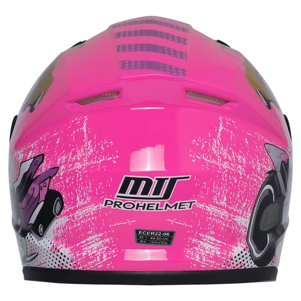 MTS 201 PEMBE ÇOCUK KASKI KAPALI MODEL - Resim 4