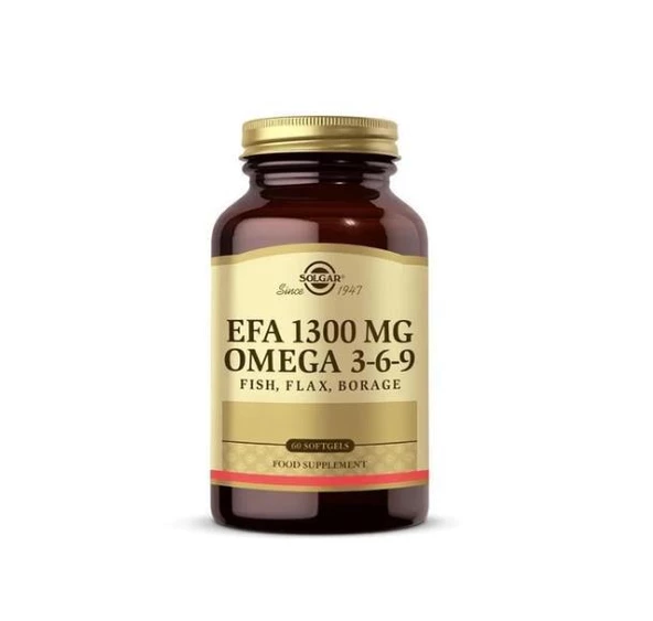 Solgar EFA 1300 mg Omega 3-6-9 60 Softgel ürün görseli 1