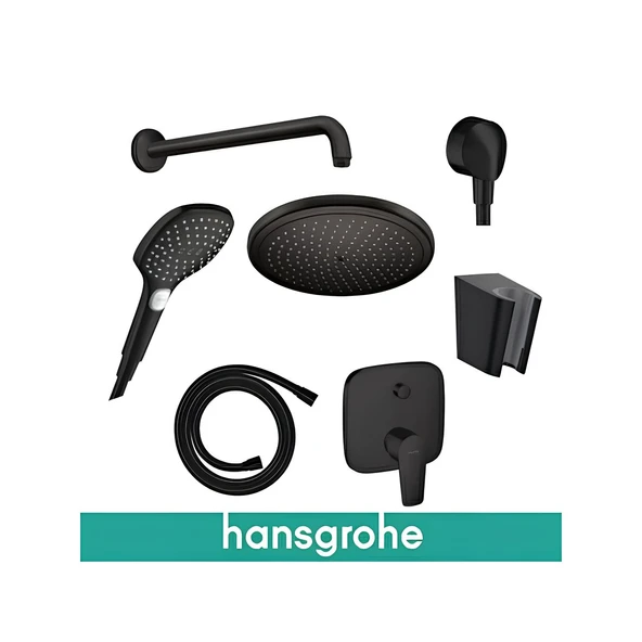 Hansgrohe Talis E Mat Siyah Ankastre Duş Seti 26221670 ürün görseli 1