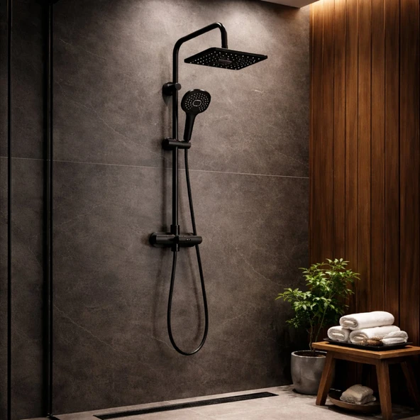 Newarc Bold Siyah Duş Ünitesi 910530B - Resim 2