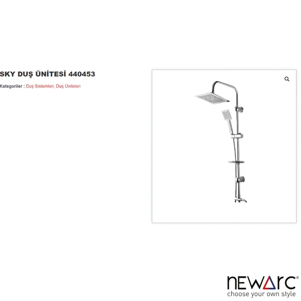 Newarc Sky Krom Duş Ünitesi 440453 - Resim 2