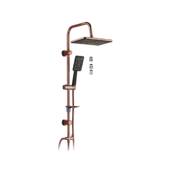 Penta Rose Gold Rain Duş Sistemi 6977R ürün görseli 1