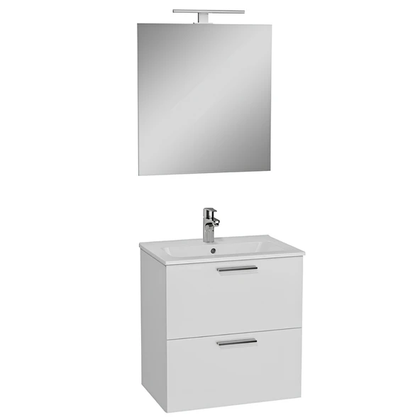 VitrA Mia 75021 Banyo Dolabı Seti Çekmeceli 60 cm Parlak Beyaz ürün görseli 1