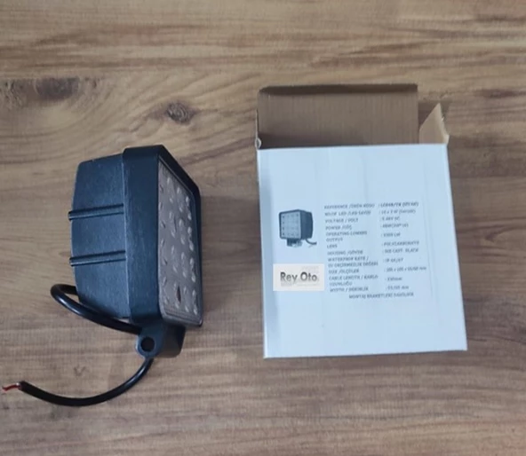 16 Led Kare 9-48 Volt 48 Watt Ip67 Çalışma Lambası - Resim 3