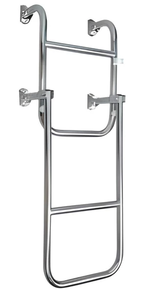 TEKNE MERDİVENİ KATLANIR 2+2 KROM 85cm ürün görseli 1