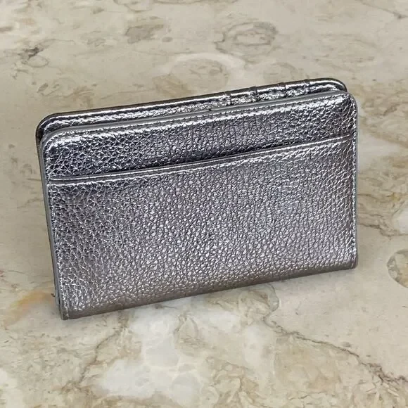 Pull Bear Metalik Gümüs Cüzdan Kartlık - Resim 2
