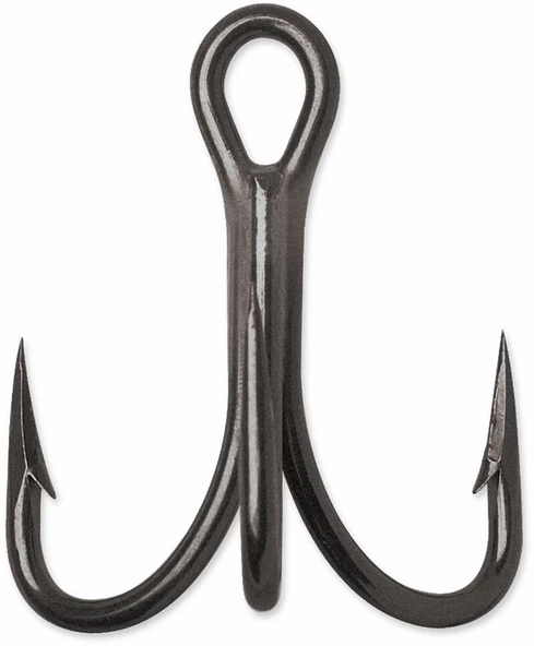 Turna Kaşığı İğnesi Silikon Yem Altı Üçlü İğne Powerex 8236 Black Nickel Paslanmaz 2 no. Üçlü Balık İğnesi 5 Adet ürün görseli 1