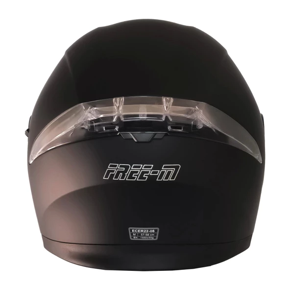 FREE-M 965 MAT SİYAH ÇENE AÇILIR KASK - Resim 4