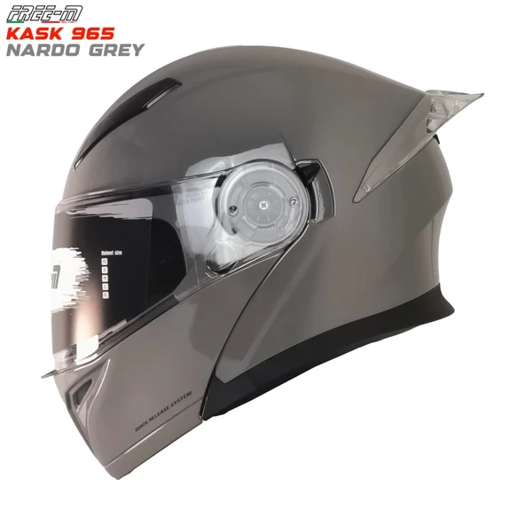 FREE-M 965 NARDO GRİ ÇENE AÇILIR KASK ürün görseli 1