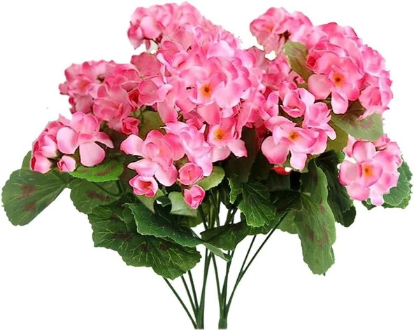Nettenevime Yapay Çiçek Sardunya Demeti 40*25cm 1.Kalite PEMBE Balkon Çiçeği ürün görseli 1
