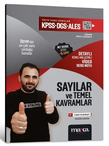 Marka 2025 KPSS DGS ALES Sayılar ve Temel Kavramlar Video Ders Notu - Yektuğ Mat Marka Yayınları ürün görseli 1