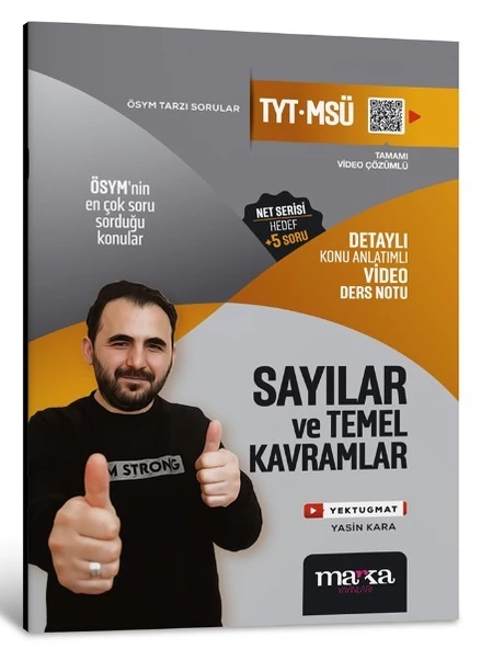 Marka 2025 YKS TYT MSÜ Sayılar ve Temel Kavramlar Video Ders Notu - Yektuğ Mat Marka Yayınları ürün görseli 1