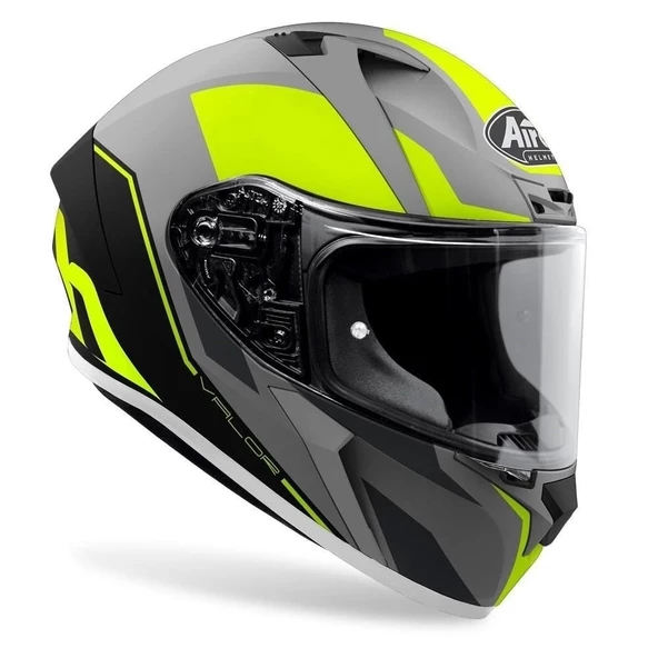 KASK AIROH VALOR WINGS YELLOW MATT - Resim 2