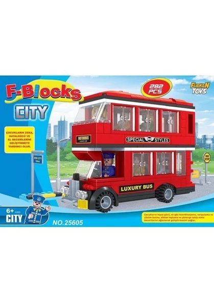 Furkan Toys F-Blocks City Seri 282 Parça 7456 ürün görseli 1