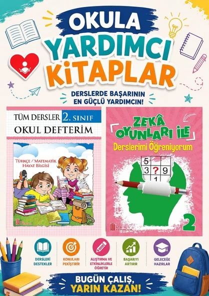 2.Sınıf Tüm Dersler Okul Defterim+Ev Çalışmam ürün görseli 1