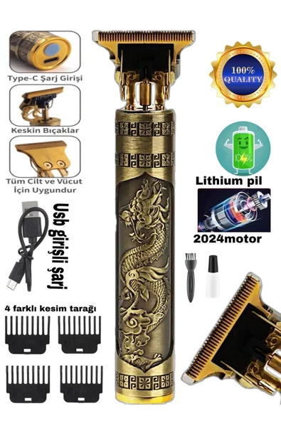 Şarjlı Tıraş Makinesi Traş Saç Sakal Kol Bacak Yanak Koltuk Altı Vücut Sıfır Kesim 1500 mAh ürün görseli 1