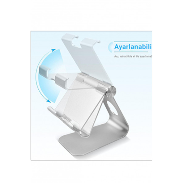 Mühlen T4 Ayarlanabilir Ergonomik Telefon Tablet Standı Silver - Resim 3
