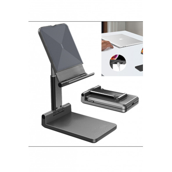 Mühlen T43 Ayarlanabilir Ergonomik Telefon Tablet Standı Black ürün görseli 1