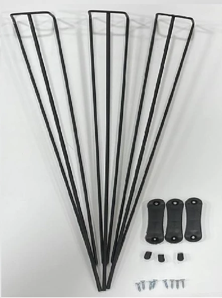 Zigon Sehpa Yan Tabla Metal Tel Ayak  siyah ürün görseli 1