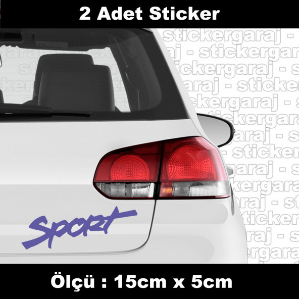 sport yazı sticker etiket - 2 adet araba kask motosiklet laptop tablet pc atv uyumlu sticker 2 adet ürün görseli 1