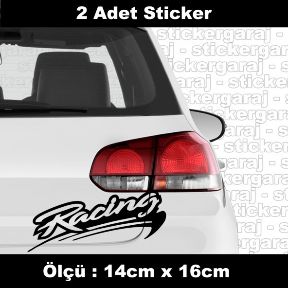 racing tuning modifiye sticker etiket -2 adet  araba kask motosiklet laptop tablet pc atv uyumlu sticker 2 adet ürün görseli 1