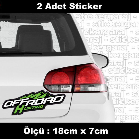 offroad 4x4 arazi aracı sticker etiket -2 adet  araba kask motosiklet laptop tablet pc atv uyumlu sticker 2 adet ürün görseli 1