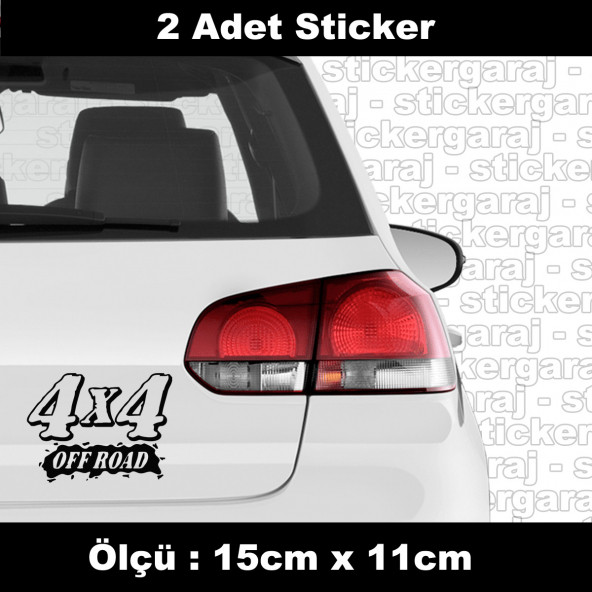 rally 4x4 yazı sticker etiket 2 adet  - araba kask motosiklet laptop tablet pc atv uyumlu sticker 2 adet ürün görseli 1