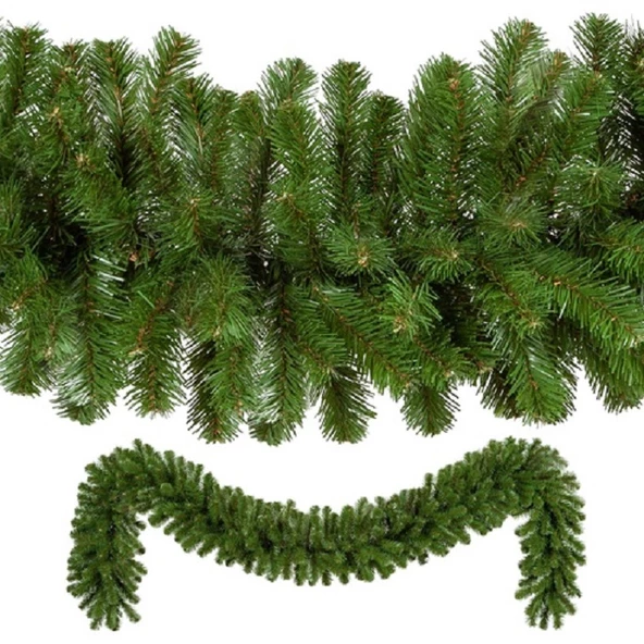 VIP  2.50 METRE 32 CM ÇAP YEŞİL GARLAND YEŞİL ÇAM DALI YILBAŞI SÜSLERİ GREEN GARLAND DECOR CHRİSTMAS ürün görseli 1