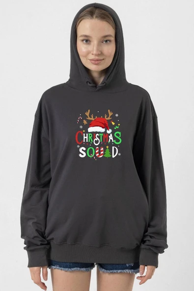Christmas Squad Füme Kadın 2ip Kapşonlu ürün görseli 1