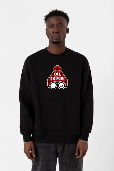 Oh Fudge Christmas Siyah Erkek 2ip Sweatshirt ürün görseli 1