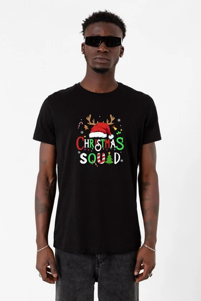 Christmas Squad Siyah Erkek Tshirt ürün görseli 1