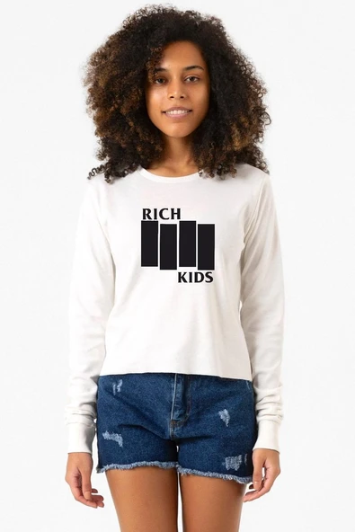 G-Dragon Rich Kids Ekru Ekstra Uzunkol Sweatshirt ürün görseli 1