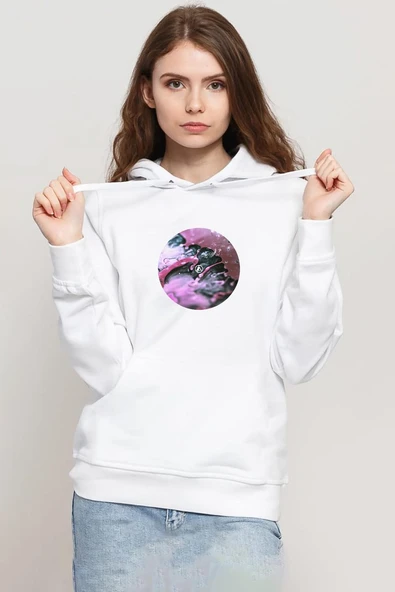 Linkin Park From Zero Beyaz Kadın 3ip Kapşonlu Sweatshirt ürün görseli 1