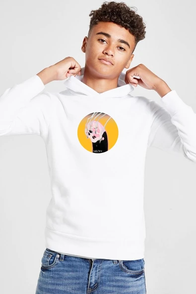 Meovv Meow Beyaz Çocuk 3ip Kapşonlu  Sweatshirt ürün görseli 1