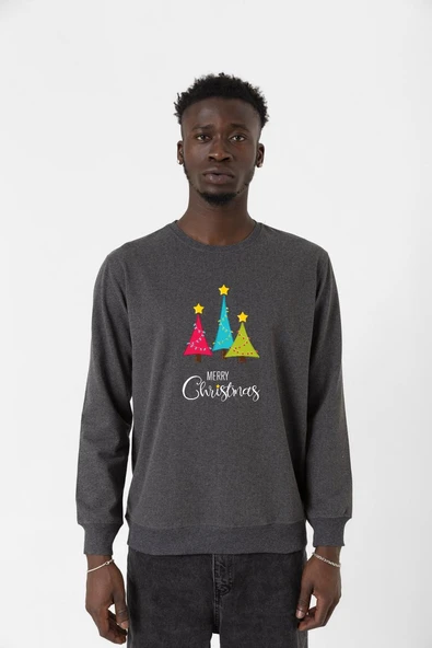 Merry Christmas Füme Erkek 2ip Sweatshirt ürün görseli 1